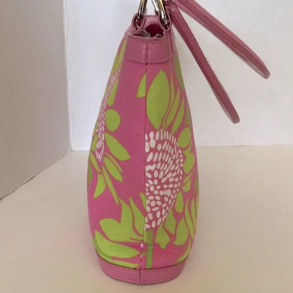 RARE!  Lilly Pulitzer Small Tote Hit Pink Sunflower Pattern-Circa 1990’s - Picture 6 of 16